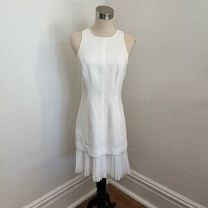 Cinq à Sept White Sleeveless Mini Dress